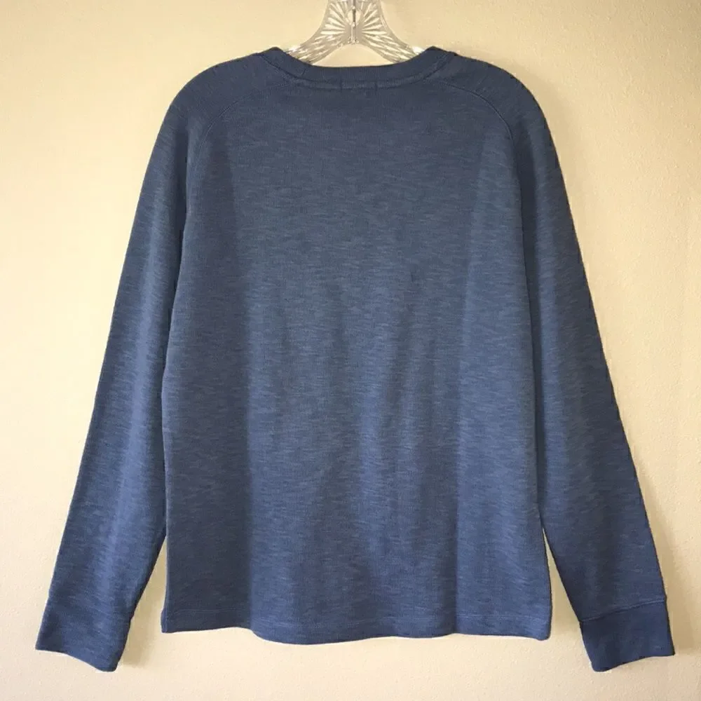 NEW Banana Republic Mens Blue Double Knit Crew